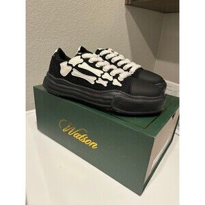 Watson Vulcan Skeleton Rhinestone Sneakers Men’s US 9 Black White New in Box